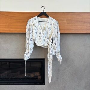 The East Order Floral Wrap Top, Size S
